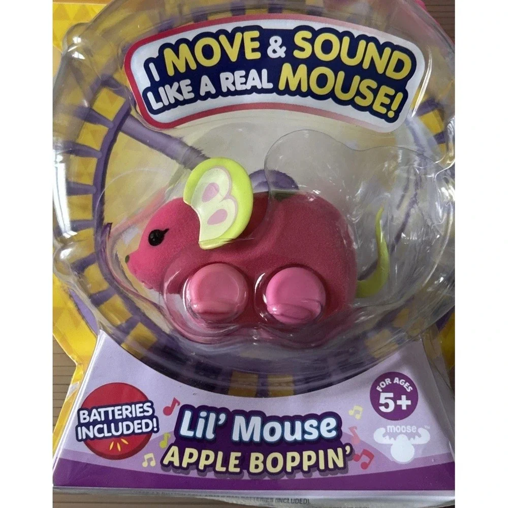 LITTLE LIVE PETS Lil' Mouse Apple Boppin' Sealed Series 1 2014 Sealed Pink Moose
